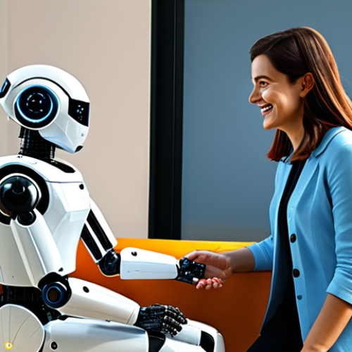 로봇 심리상담의 성공적인 사례 연구 - Accessible Therapy**

"A friendly, approachable robot psychologist (android-like, but clearly a mach...